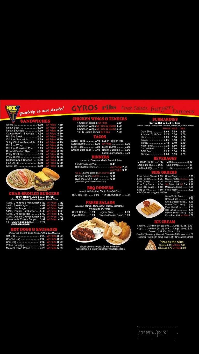 Menu page 1