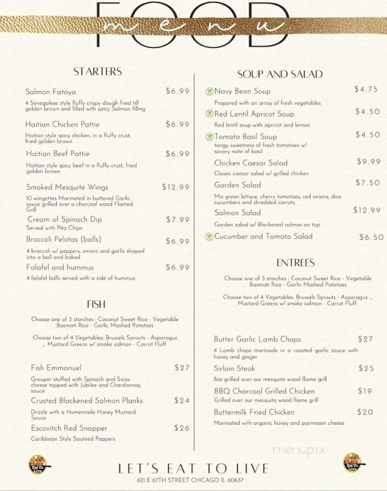 Menu page 1