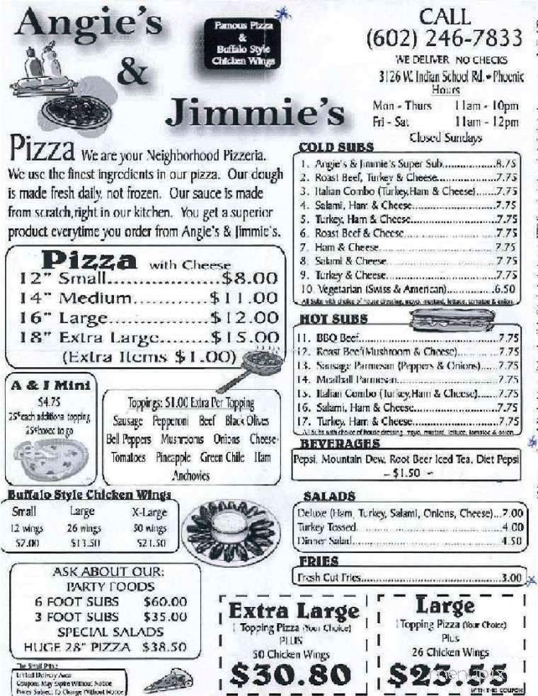 Menu page 1
