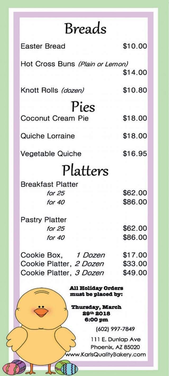Menu page 1