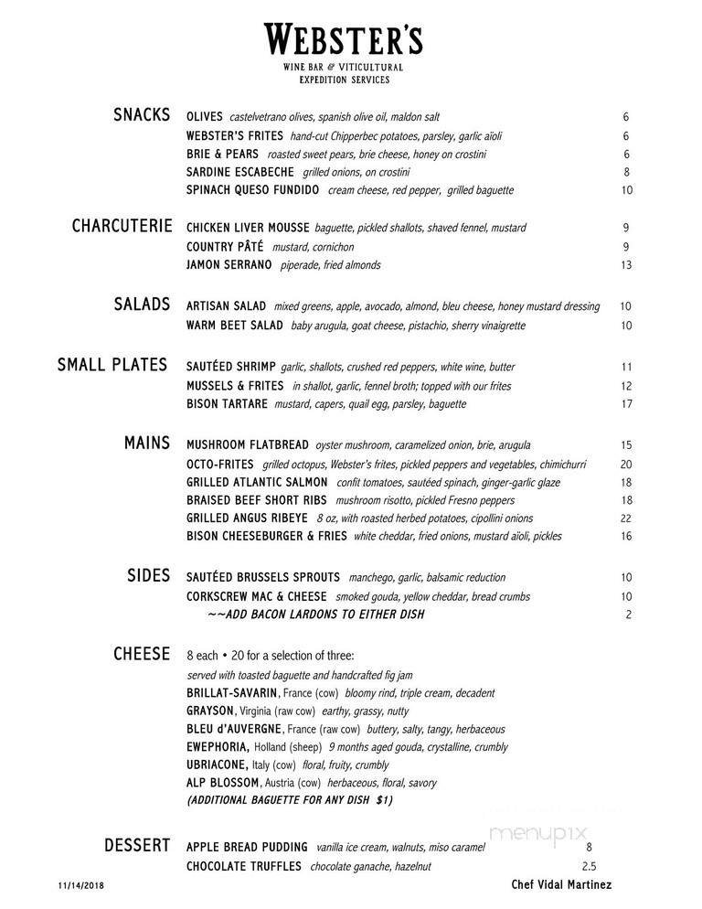 Menu page 1