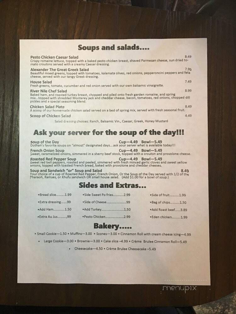 Menu page 1