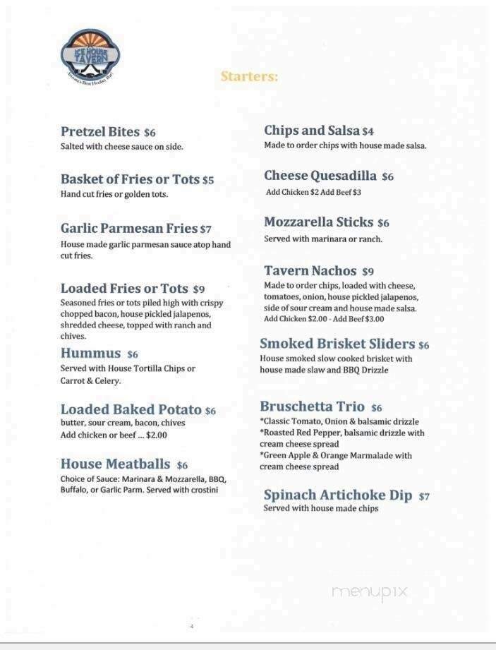 Menu page 1