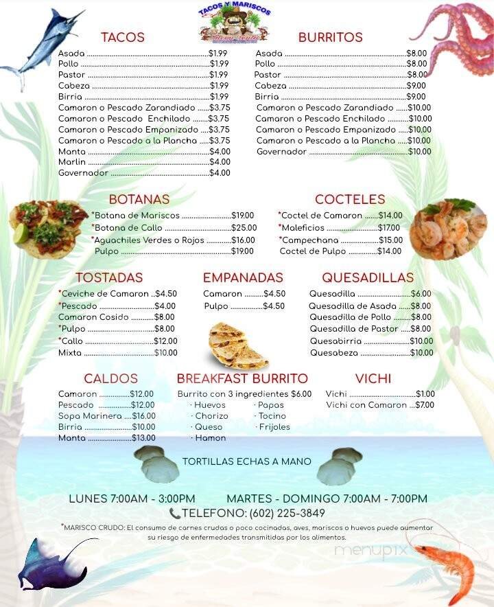 Menu page 1