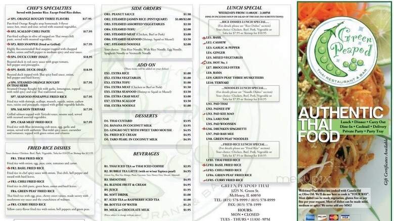Menu page 1