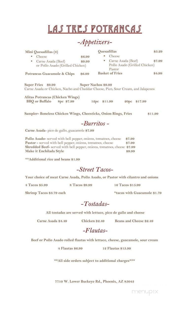 Menu page 1