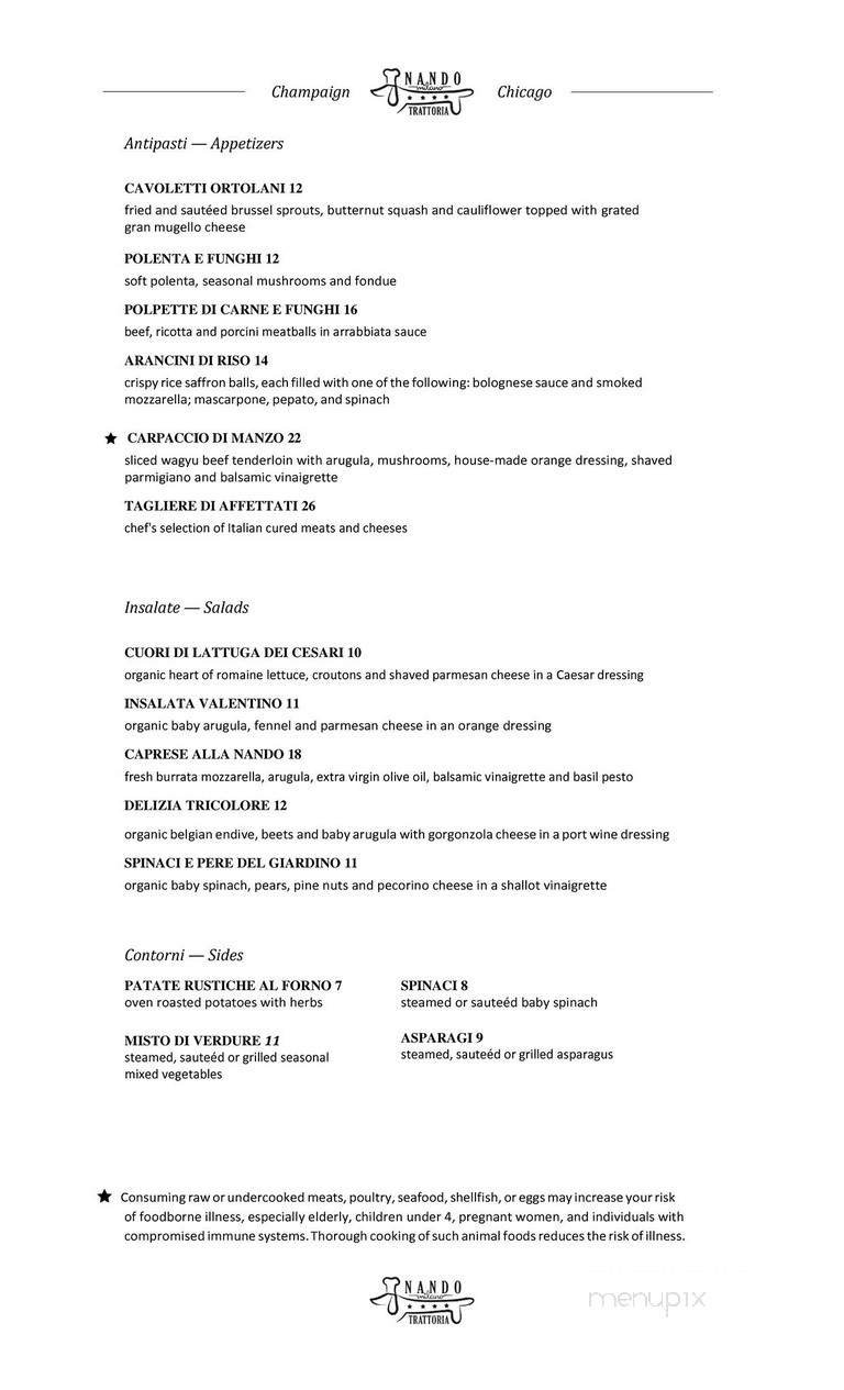Menu page 1