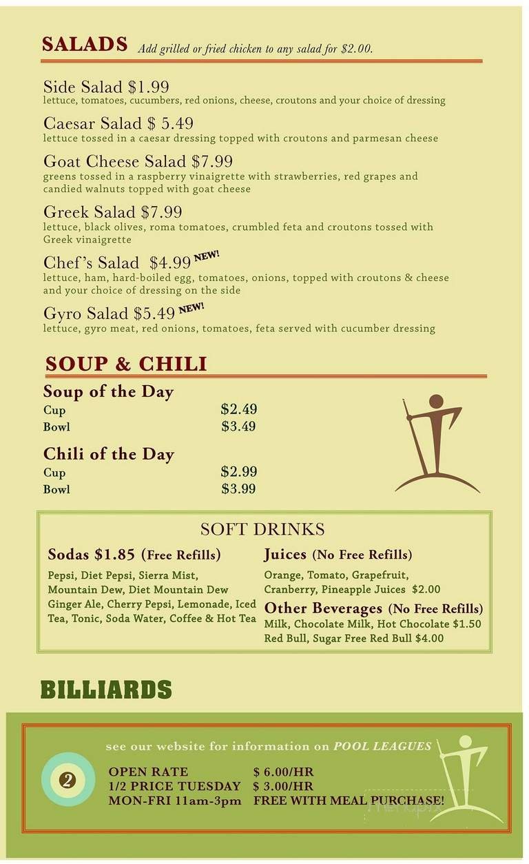 Menu page 1