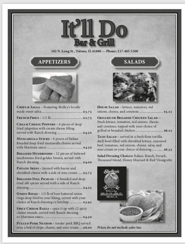 Menu page 1