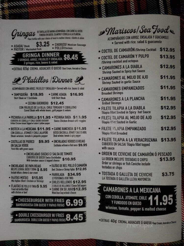 Menu page 1