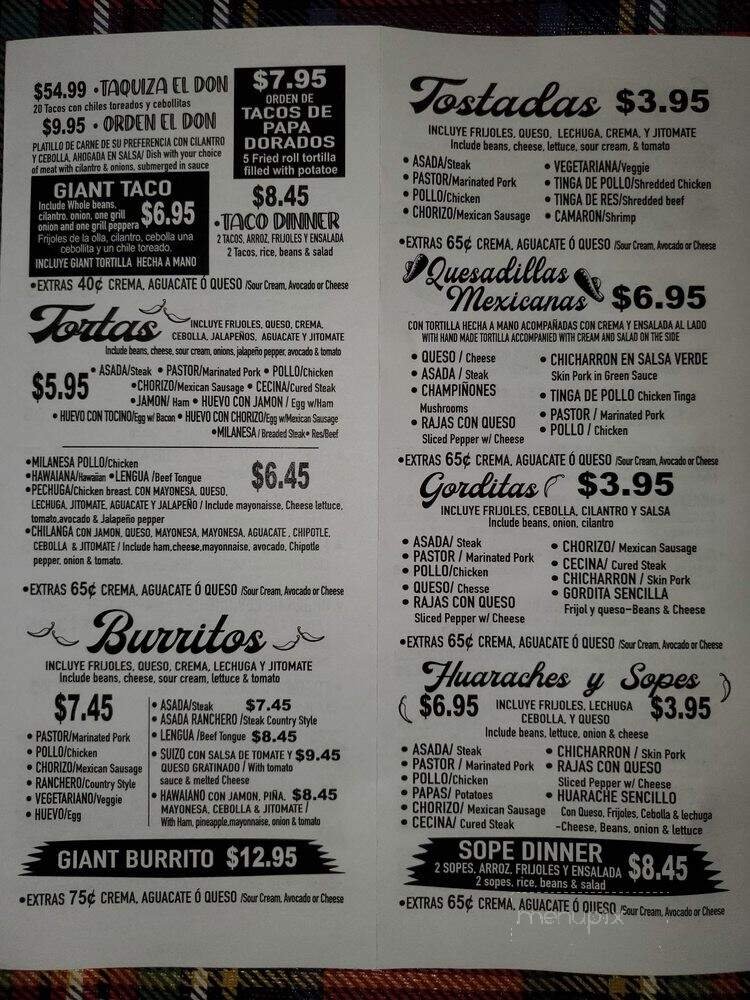 Menu page 2