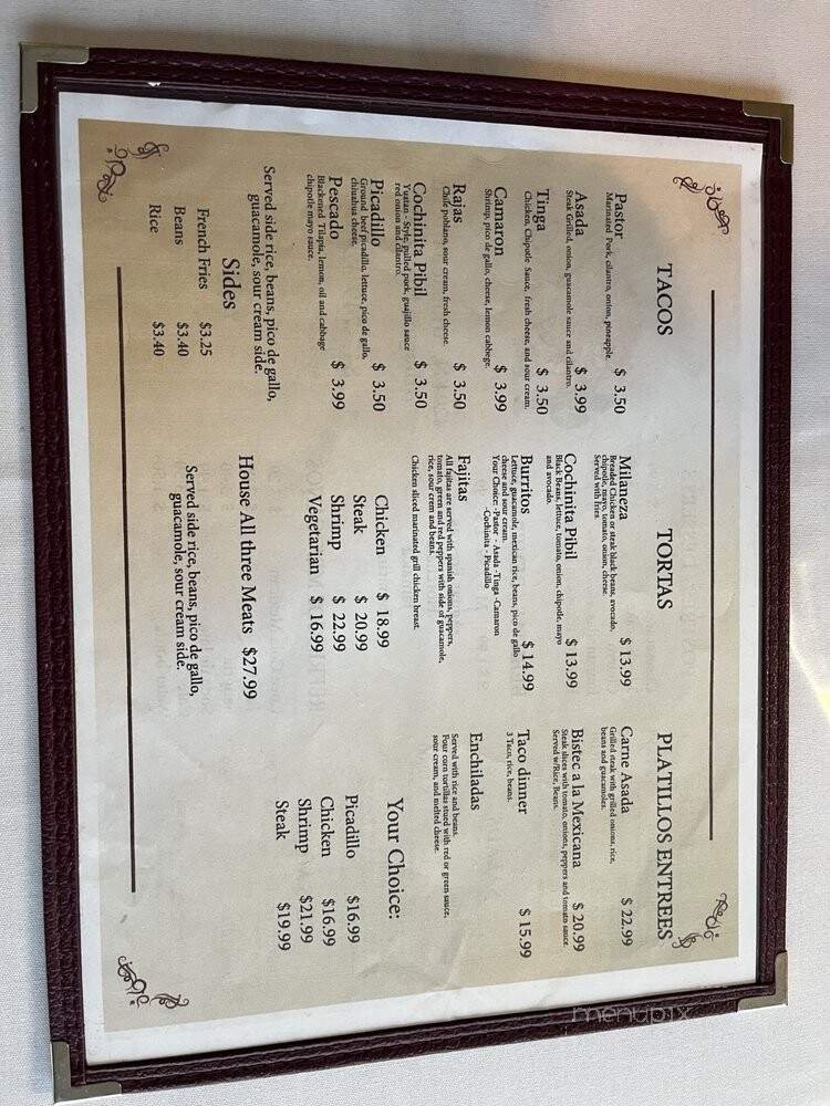 Menu page 1