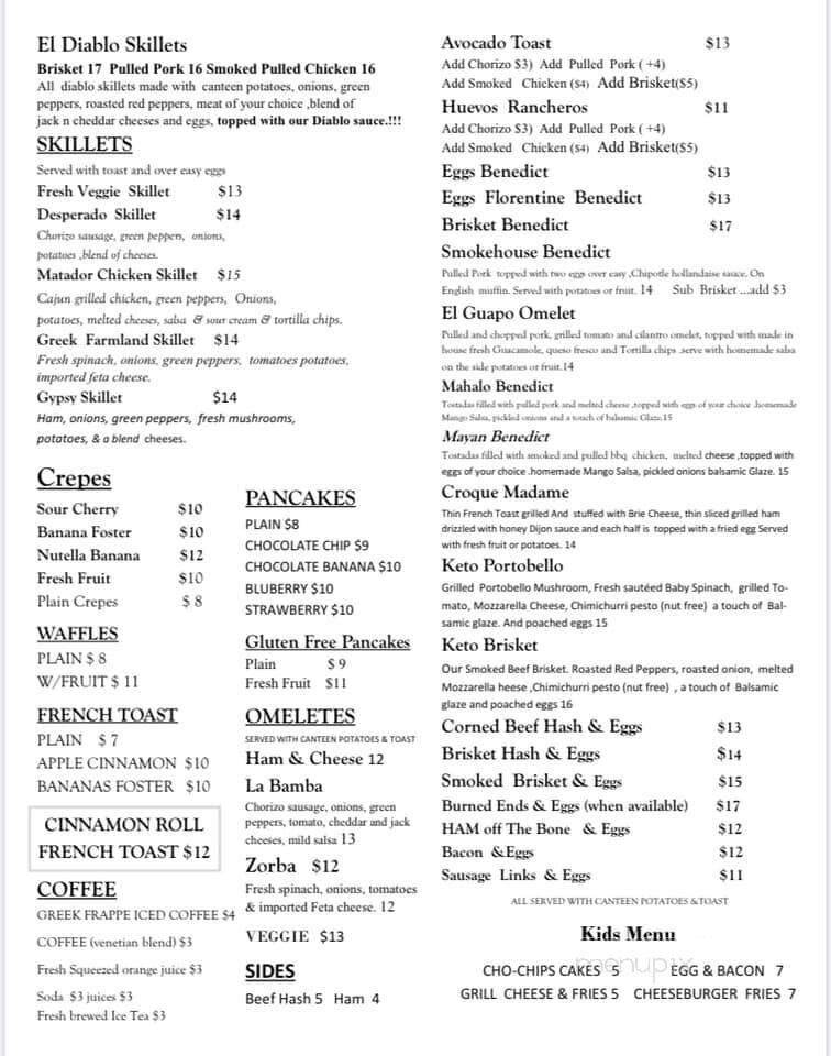 Menu page 1