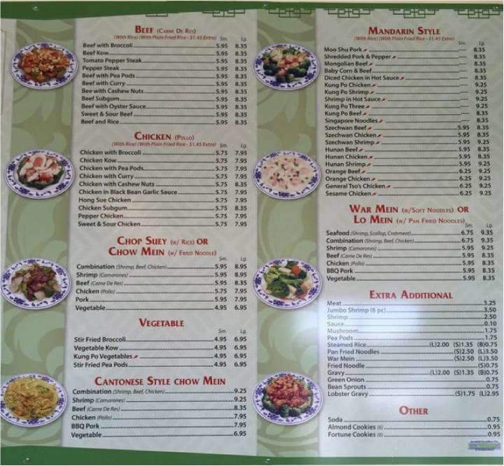 Menu page 1