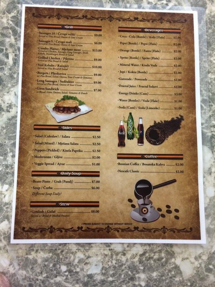 Menu page 1
