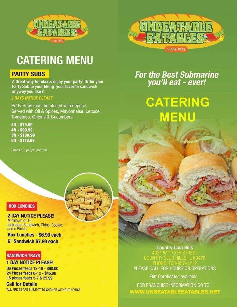 Menu page 2