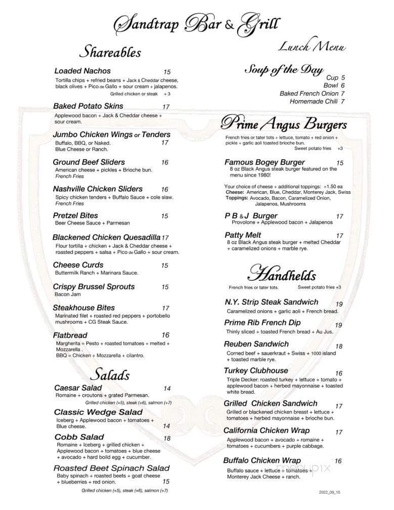Menu page 1
