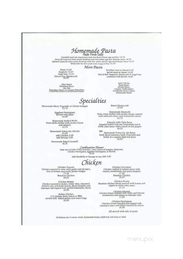 Menu page 1