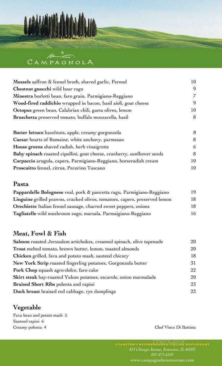 Menu page 1