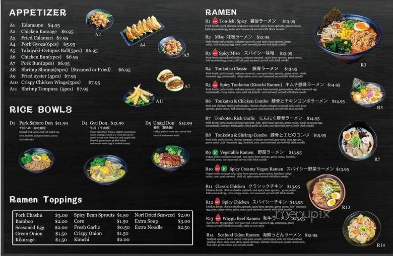 Menu page 1