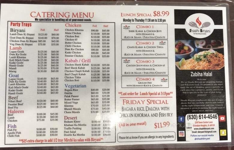Menu page 2