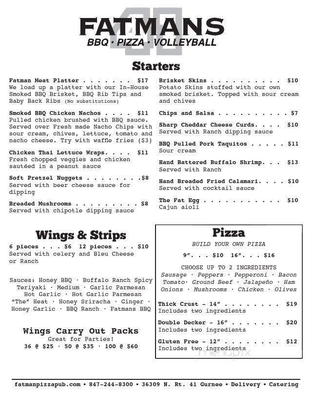 Menu page 1