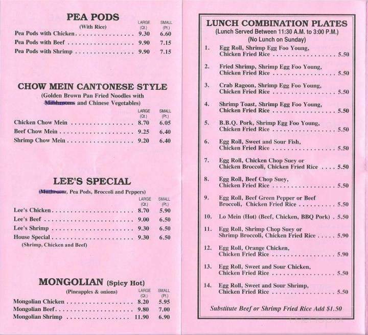Menu page 1