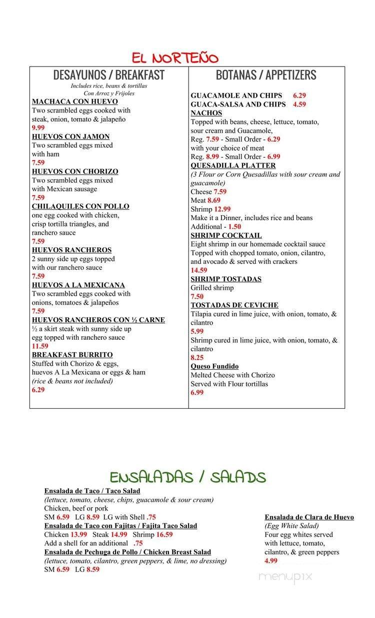 Menu page 1