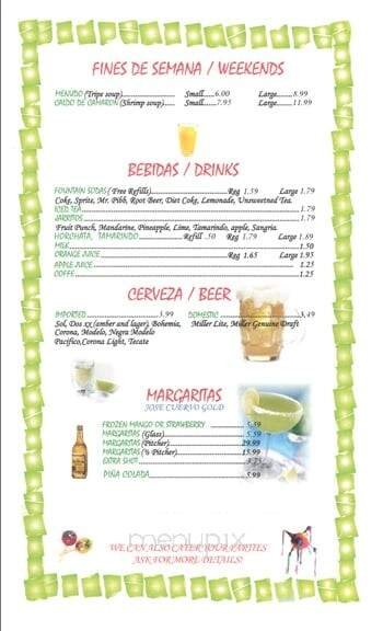Menu page 1