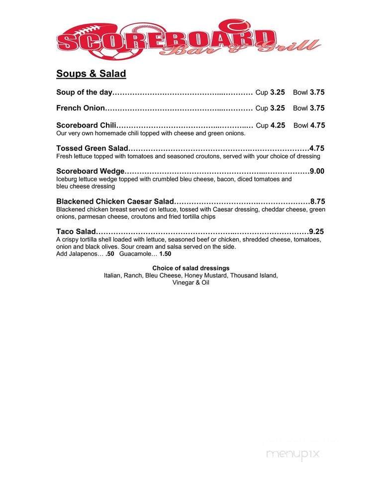 Menu page 1