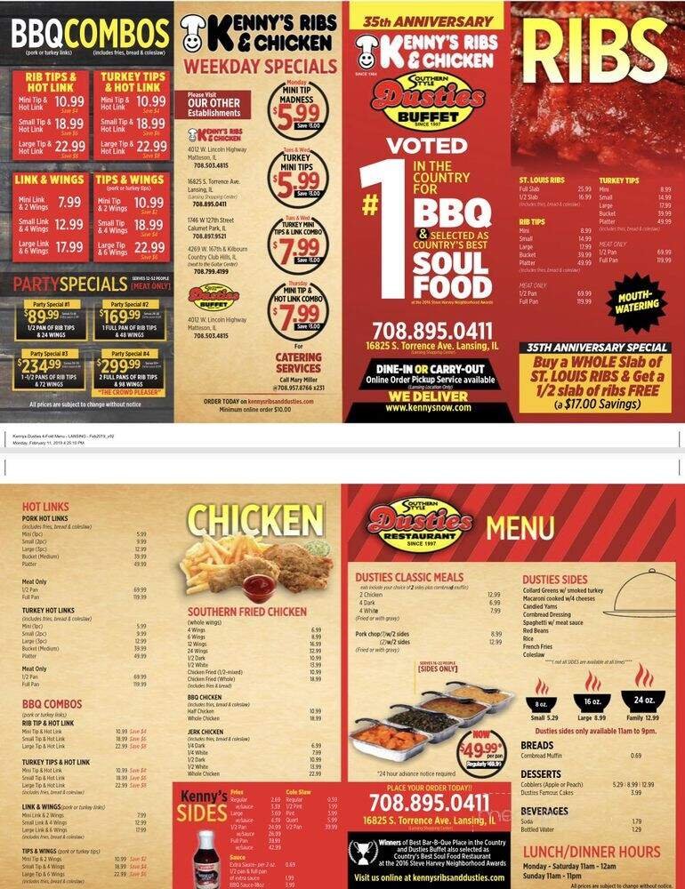 Menu page 1
