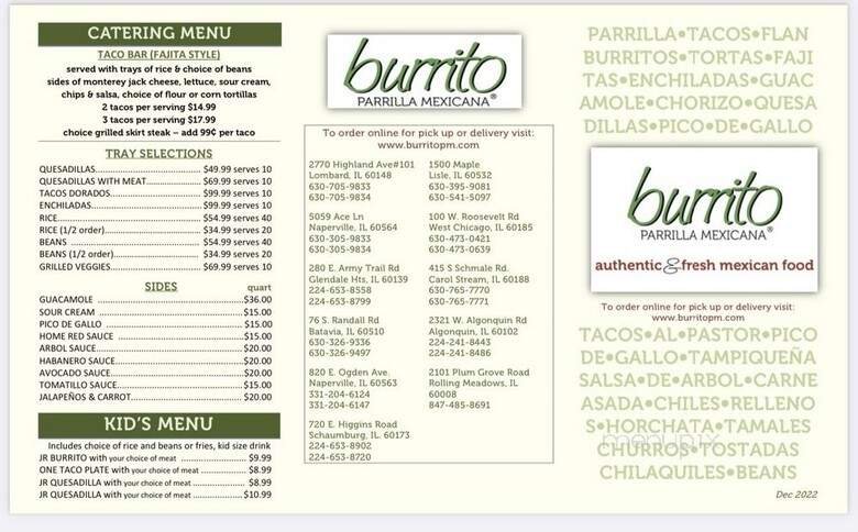 Menu page 1