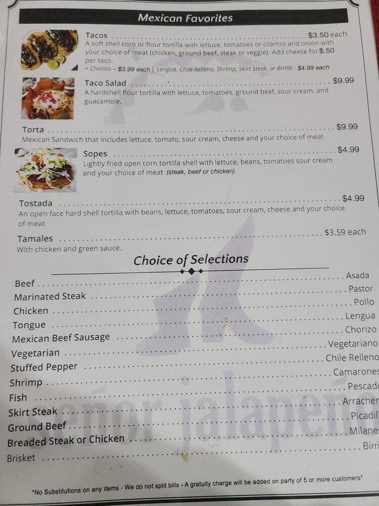 Menu page 1