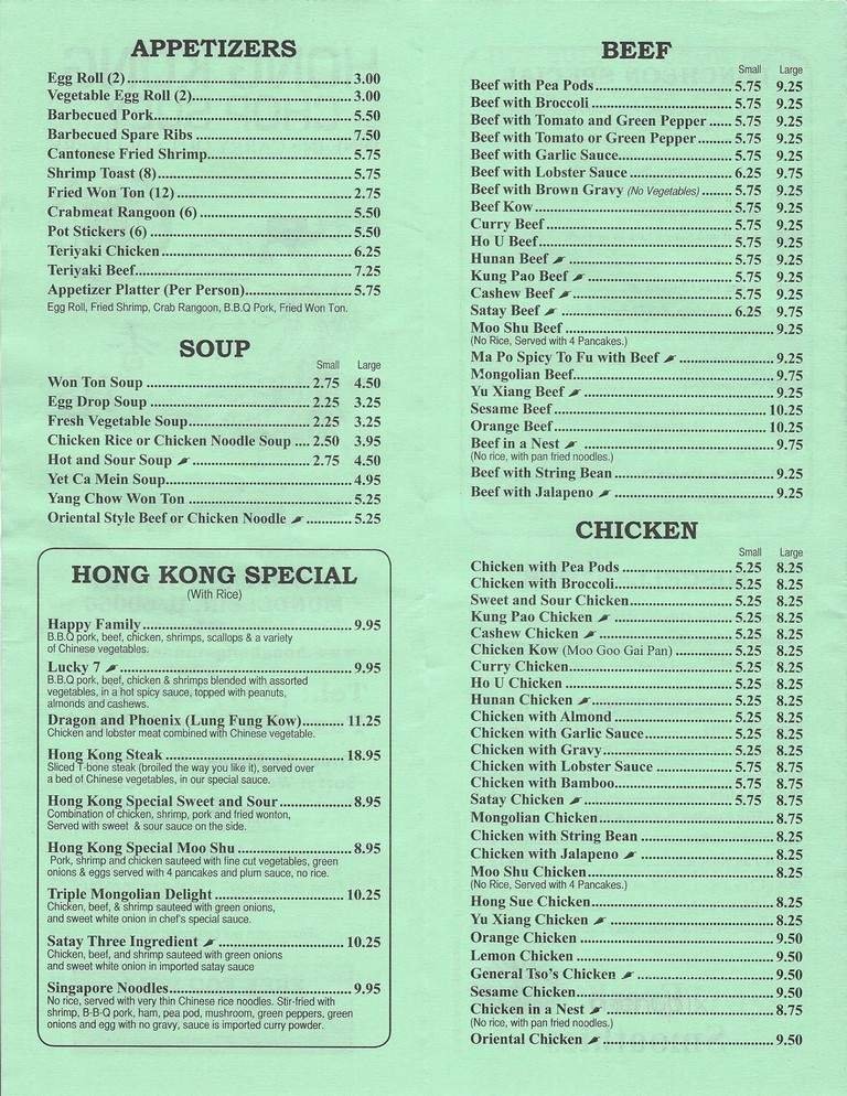 Menu page 2