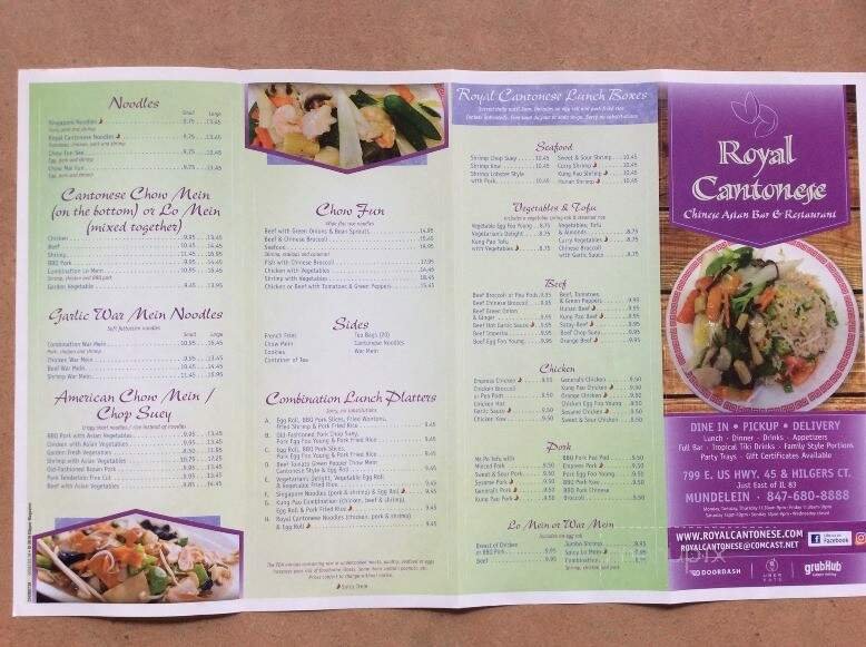 Menu page 1