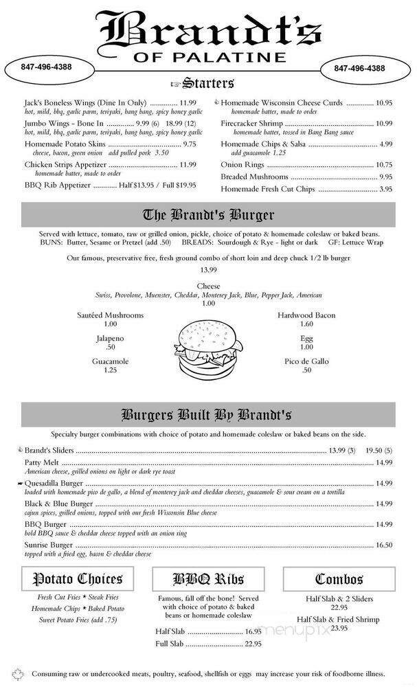 Menu page 1
