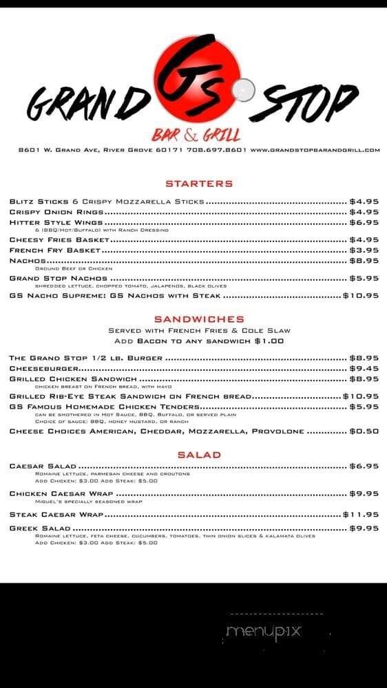Menu page 1