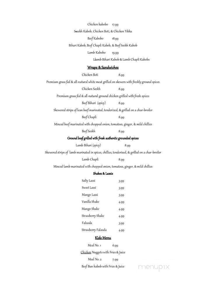 Menu page 2