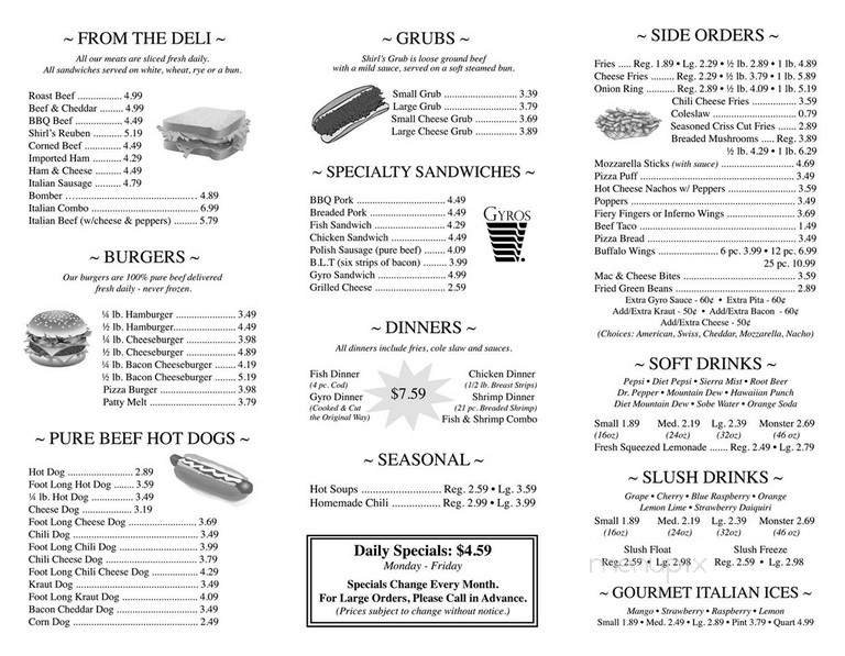 Menu page 2