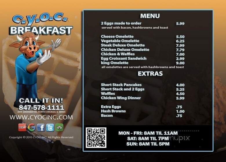 Menu page 1