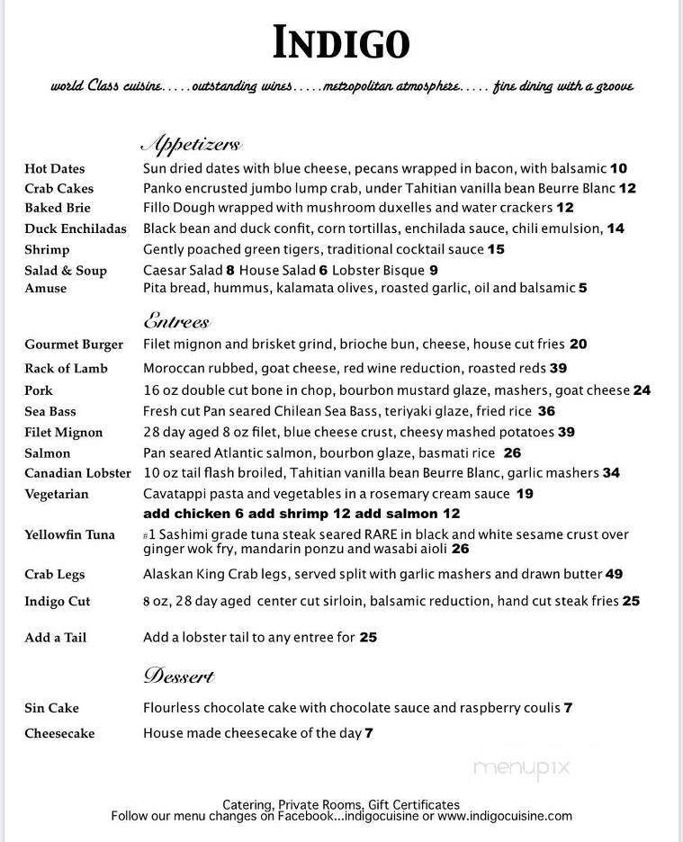 Menu page 1