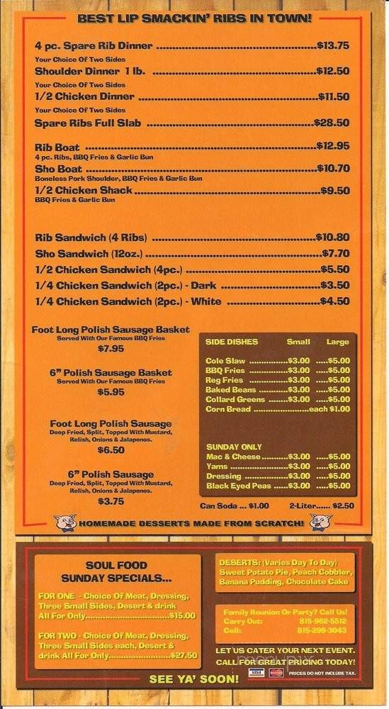 Menu page 1