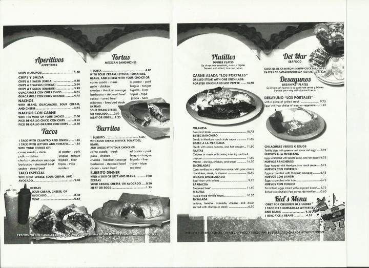 Menu page 1