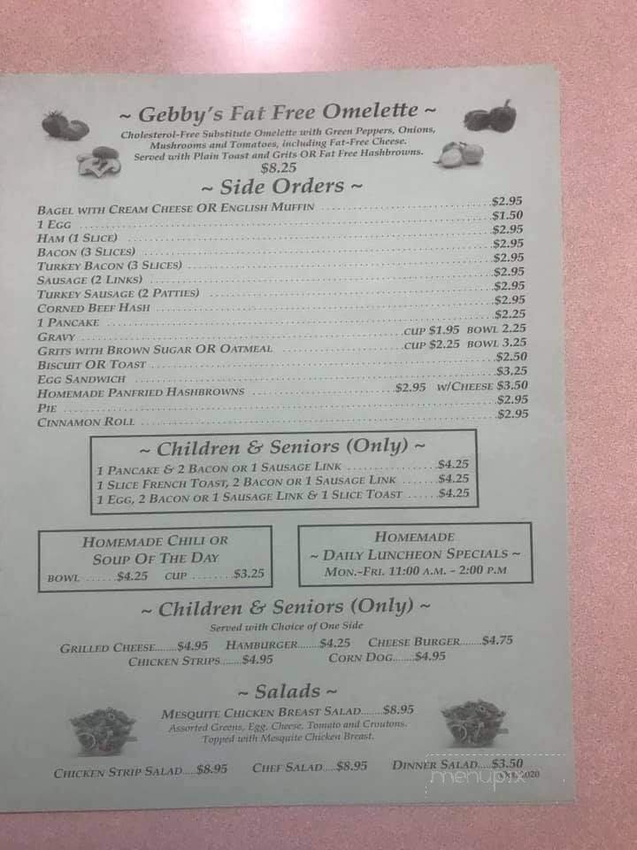 Menu page 1