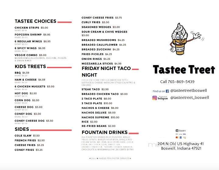 Menu page 1