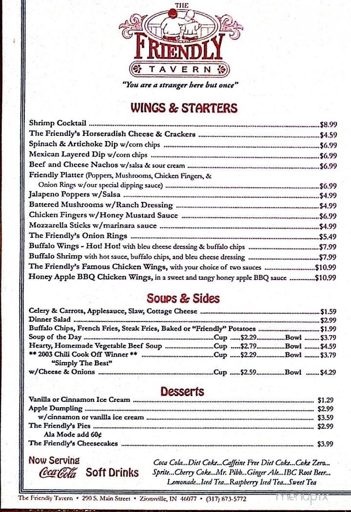 Menu page 1