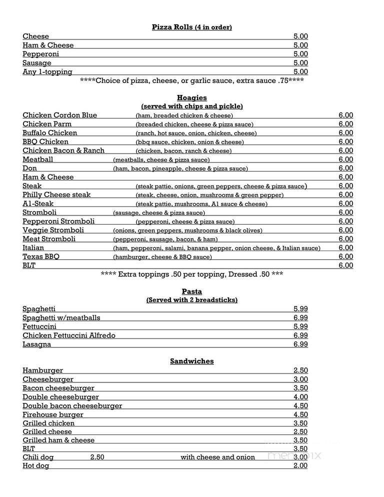 Menu page 2