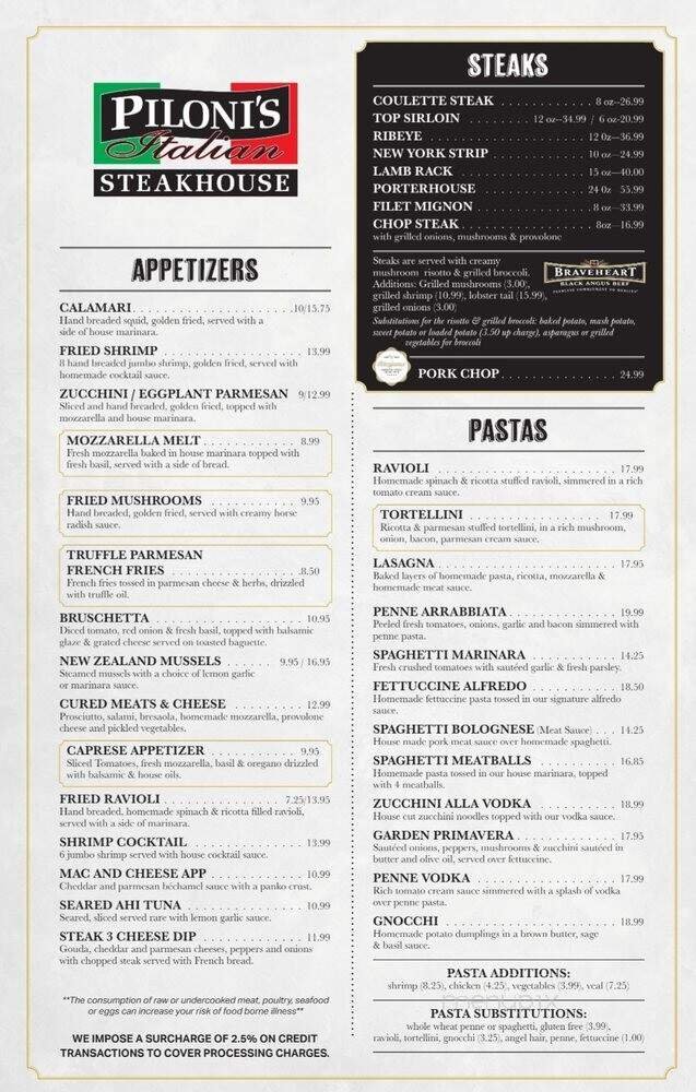Menu page 1