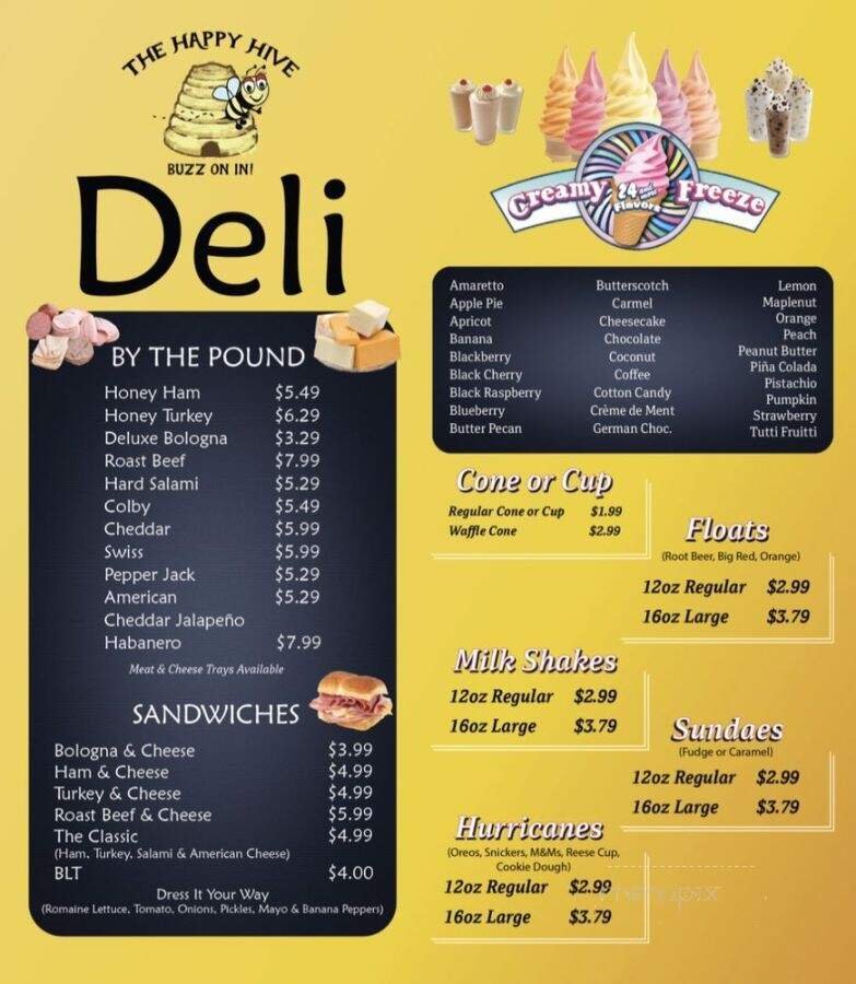 Menu page 1