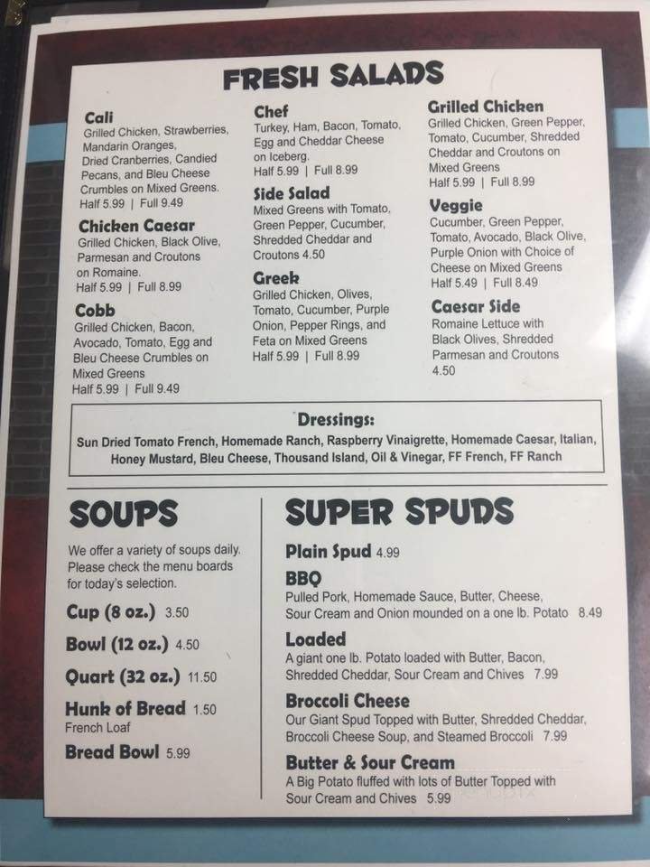 Menu page 2